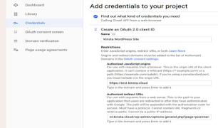 Adding credentials to your project