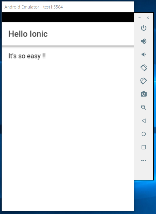 Hello Ionic On Simulator