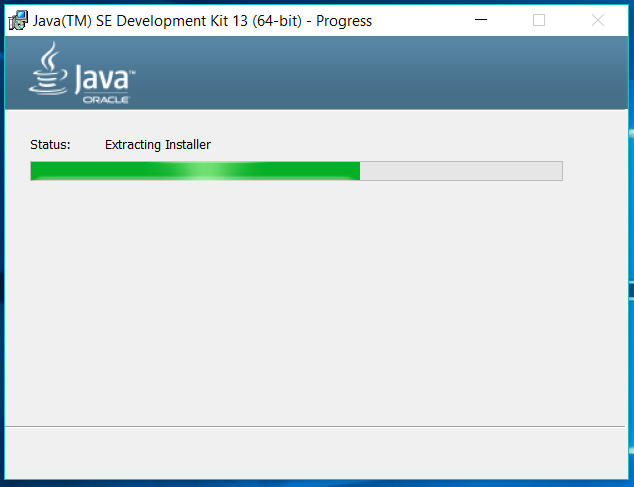 Java 13 - Windows - Progress