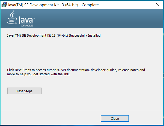 Java 13 - Windows - Installed