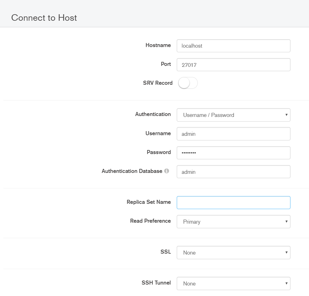 MongoDB Compass Connection