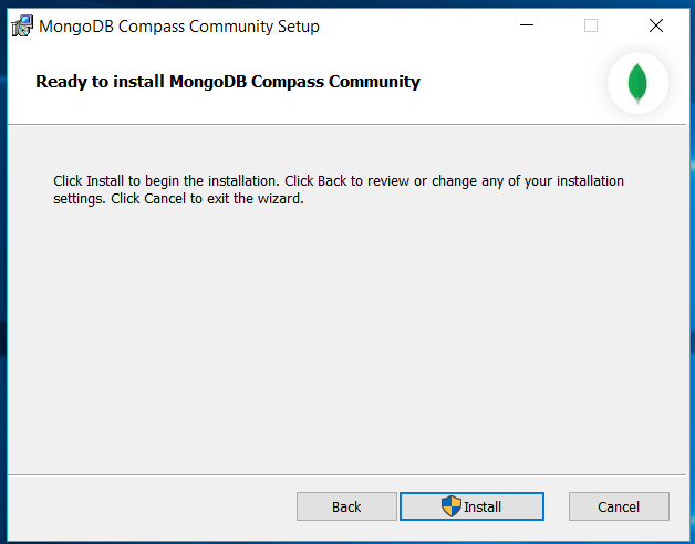 MongoDB Compass Confirm MongoDB Compass Confirm