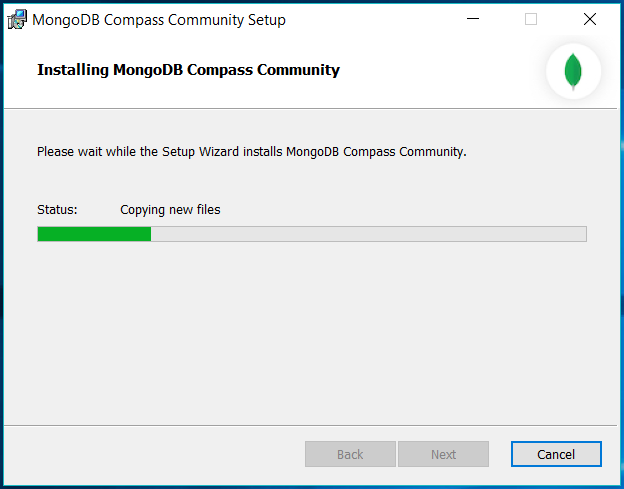 MongoDB Compass Progress MongoDB Compass Progress