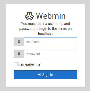 Webmin Login