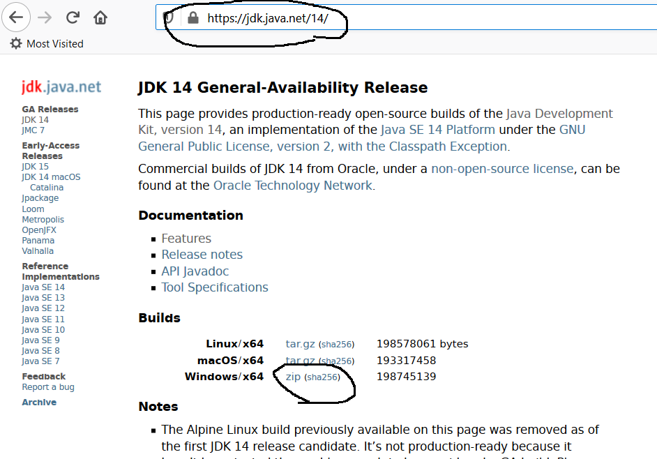 Download OpenJDK 14