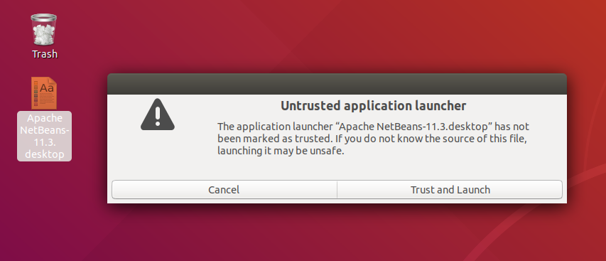 NetBeans - Desktop Launcher