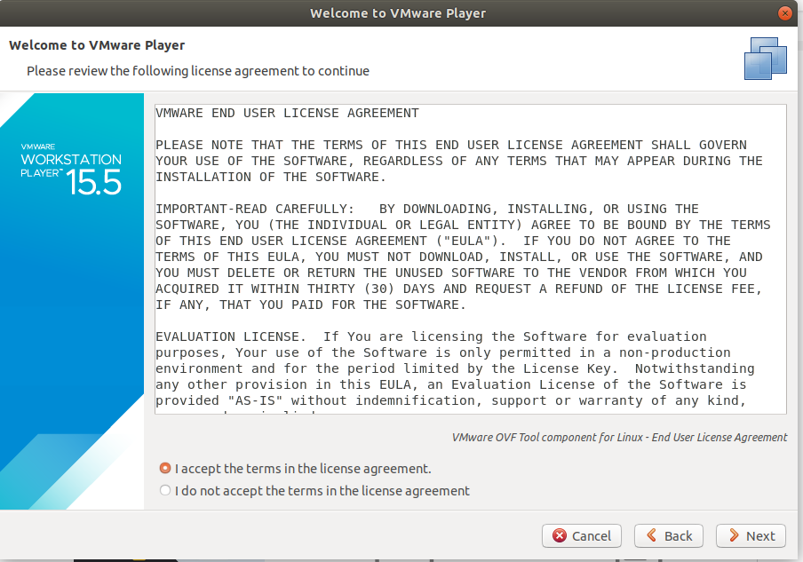 VMware - Ubuntu - OVF License