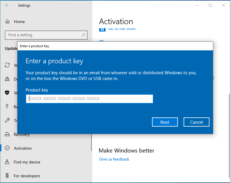 Activate Windows - Activation Key