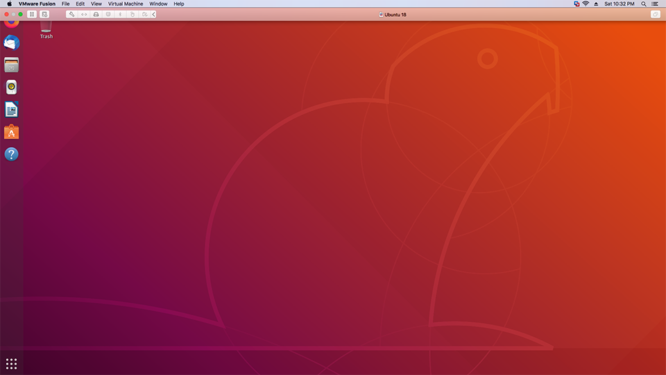 Vmware Fusion - Ubuntu - Desktop