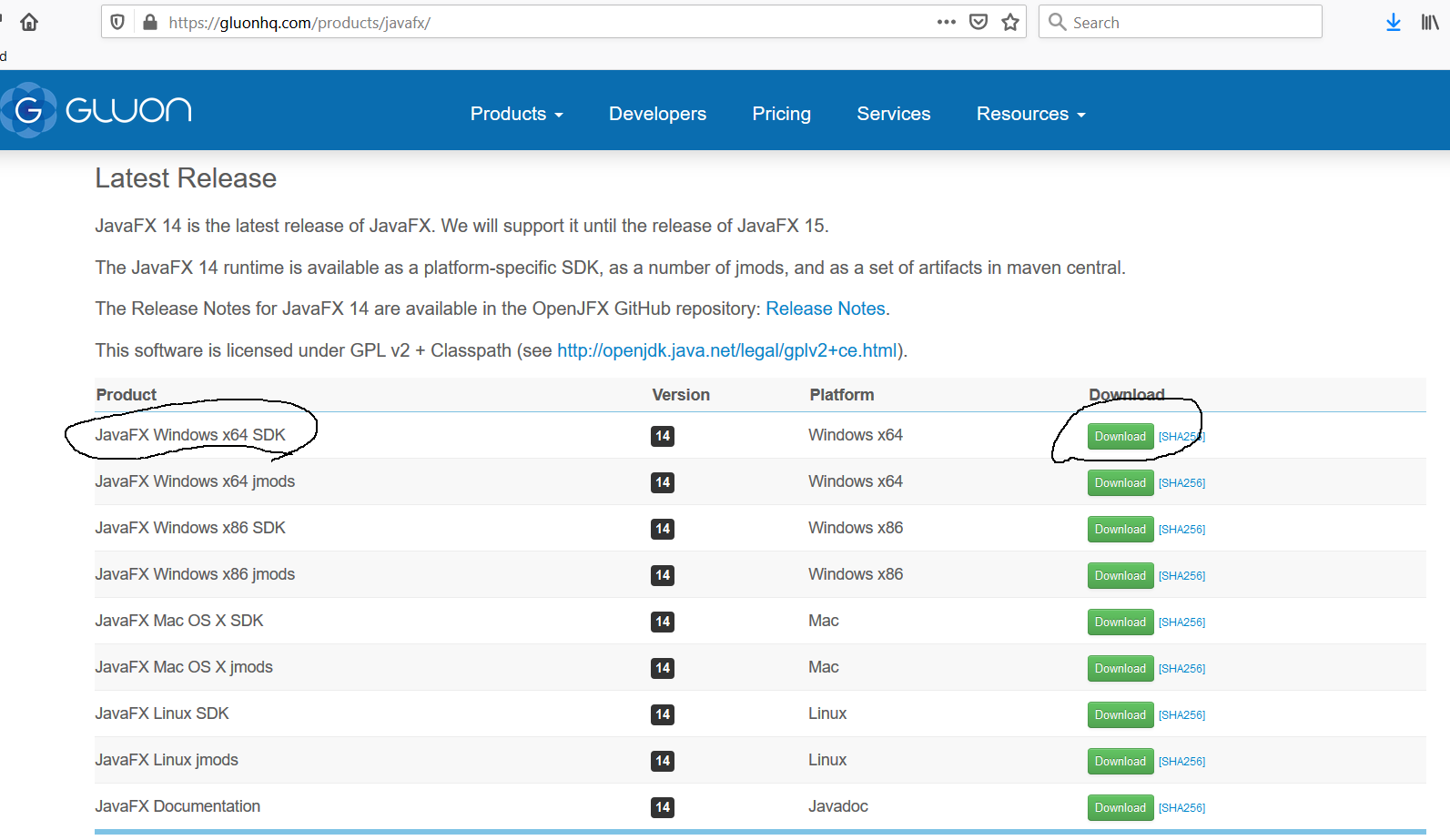 JavaFX - Download SDK JavaFX - Download SDK