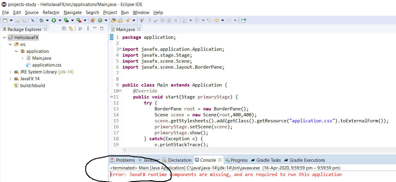 JavaFX - Eclipse - Runtime Missing JavaFX - Eclipse - Runtime Missing