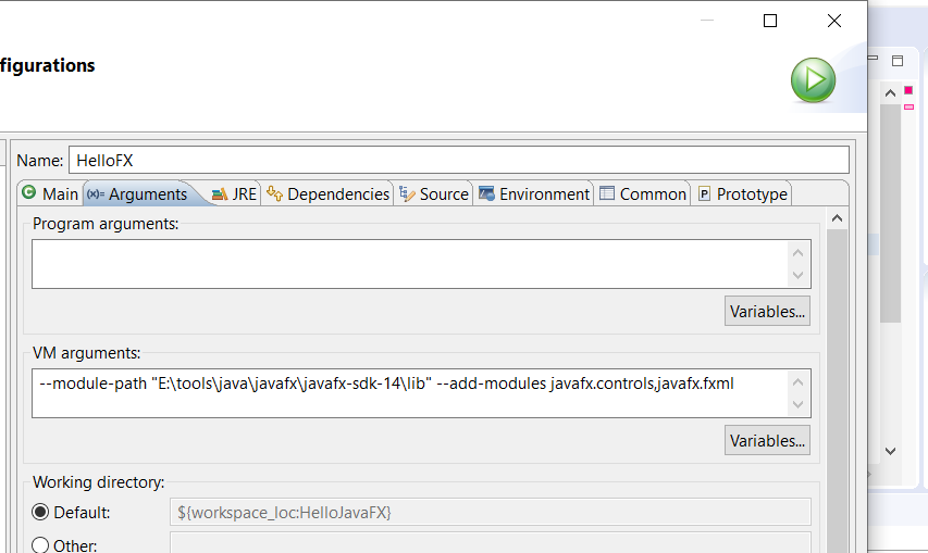 JavaFX - Eclipse - Launch Configuration JavaFX - Eclipse - Launch Configuration