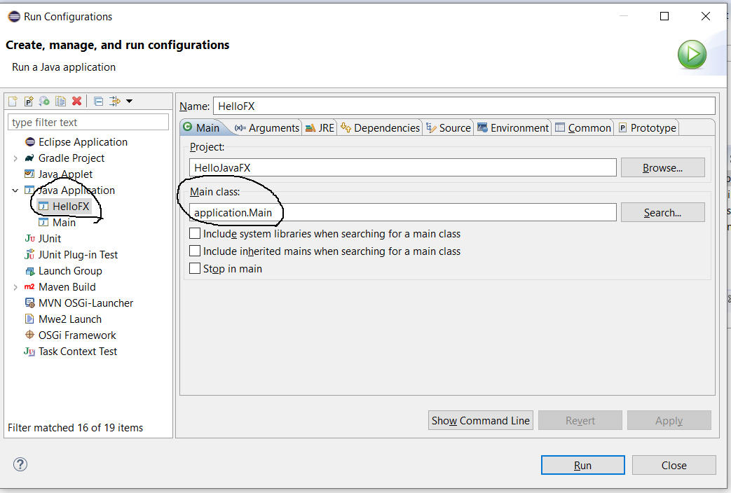 JavaFX - Eclipse - Run Configuration JavaFX - Eclipse - Run Configuration