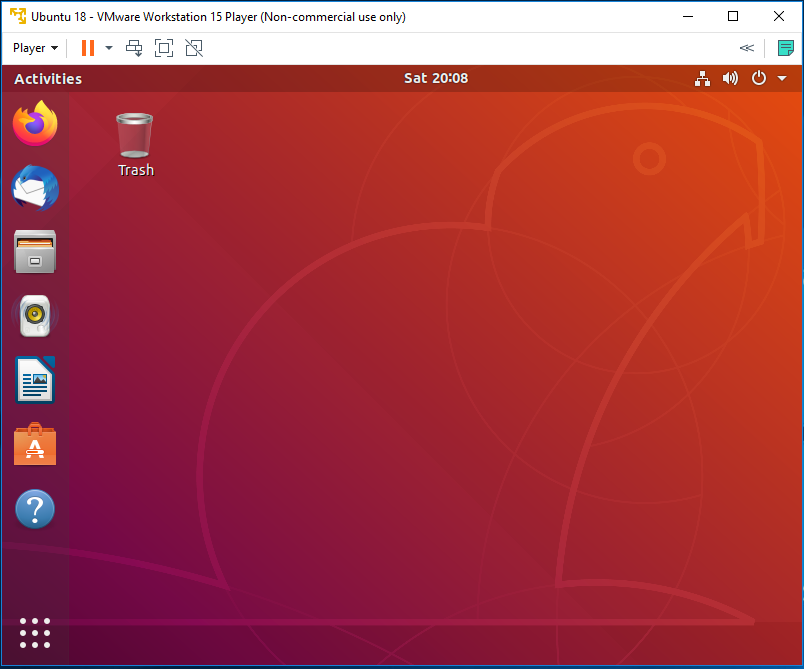 Ubuntu - VMware - Dashboard