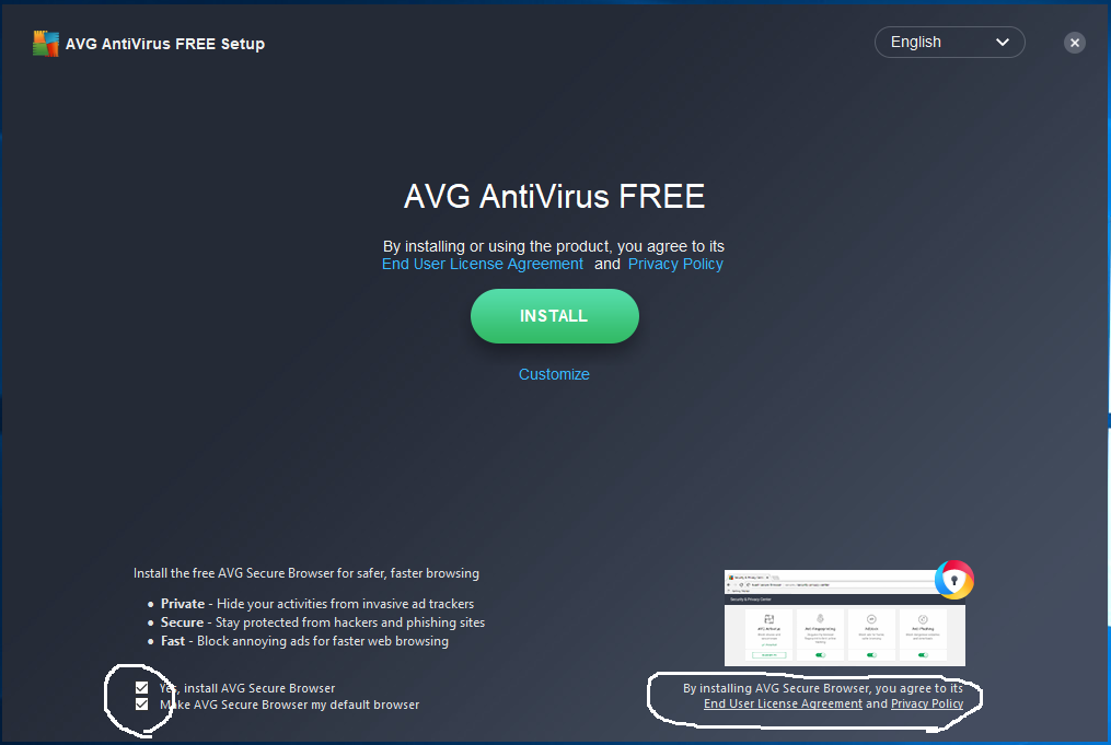 AVG - Install - Welcome Screen