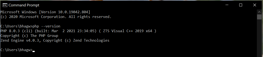 Install PHP 8 On Windows 10 - Version Checks Install PHP 8 On Windows 10 - Version Checks
