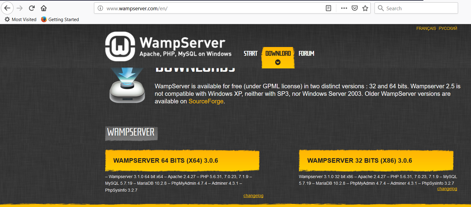 wampserver 2.2 64 bit download
