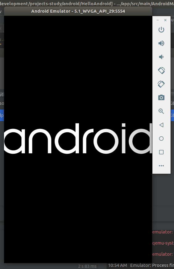 android studio hello world button