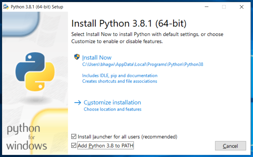 windows 7 how to install python